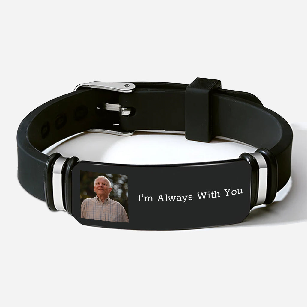 4134JUS1 personalized memorial bracelets_ no longer by my side but forever in my heart 4134J6T5A