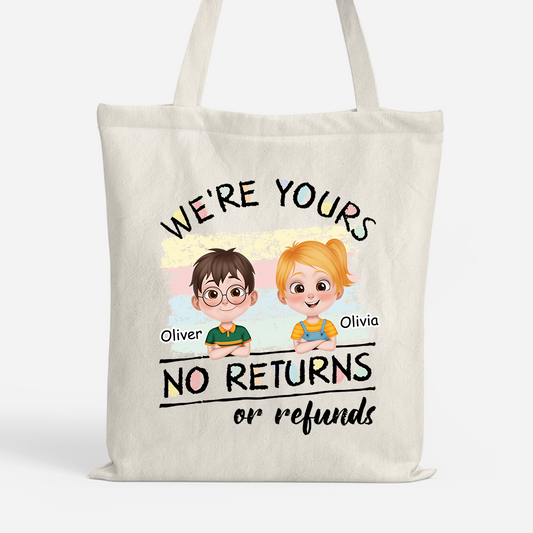 4143BUS1 personalized gifts for dad im yours no returns_ tote bag 4143B8H0B_6779b6b9 34f3 462c 9553 5eaba9509d7b