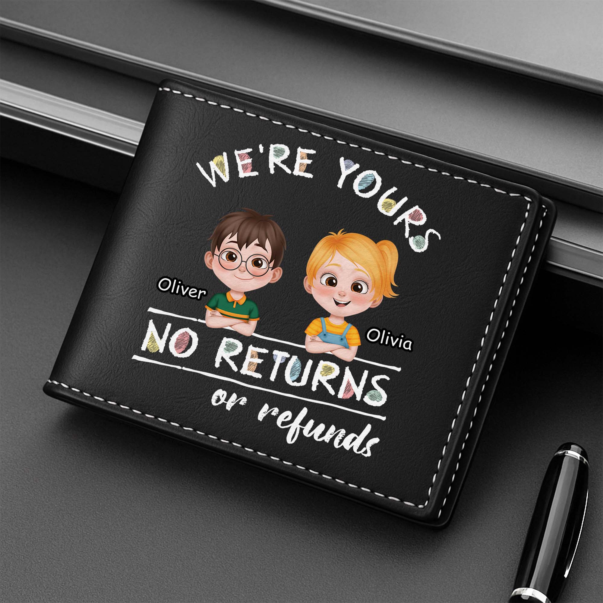 4143JUS2 personalized dad wallets funny fathers day gifts from kids 4143J