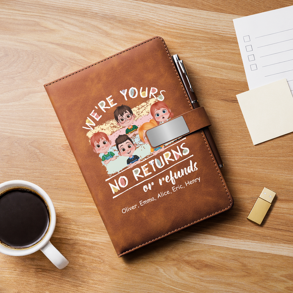 4143MUS2 im yours no returns uv printed leather notebook set custom gifts for momdad 4143mott5a