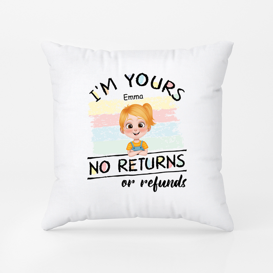 4143PUS2 personalized gifts for mom and dad were yours no returns pillow 4143P8H0B