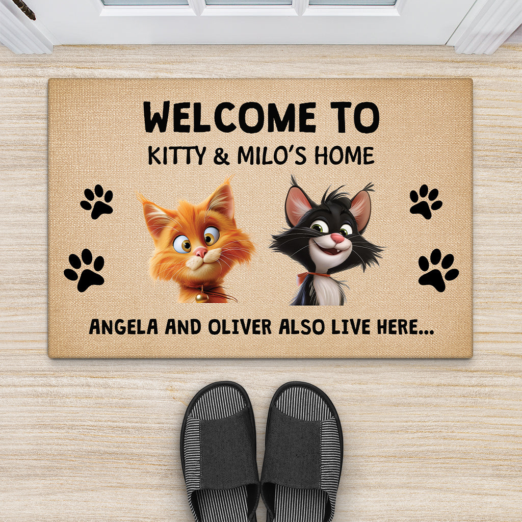4145DUS2 personalized cat welcome mat_s funny cat lover gifts 4145D8I5D
