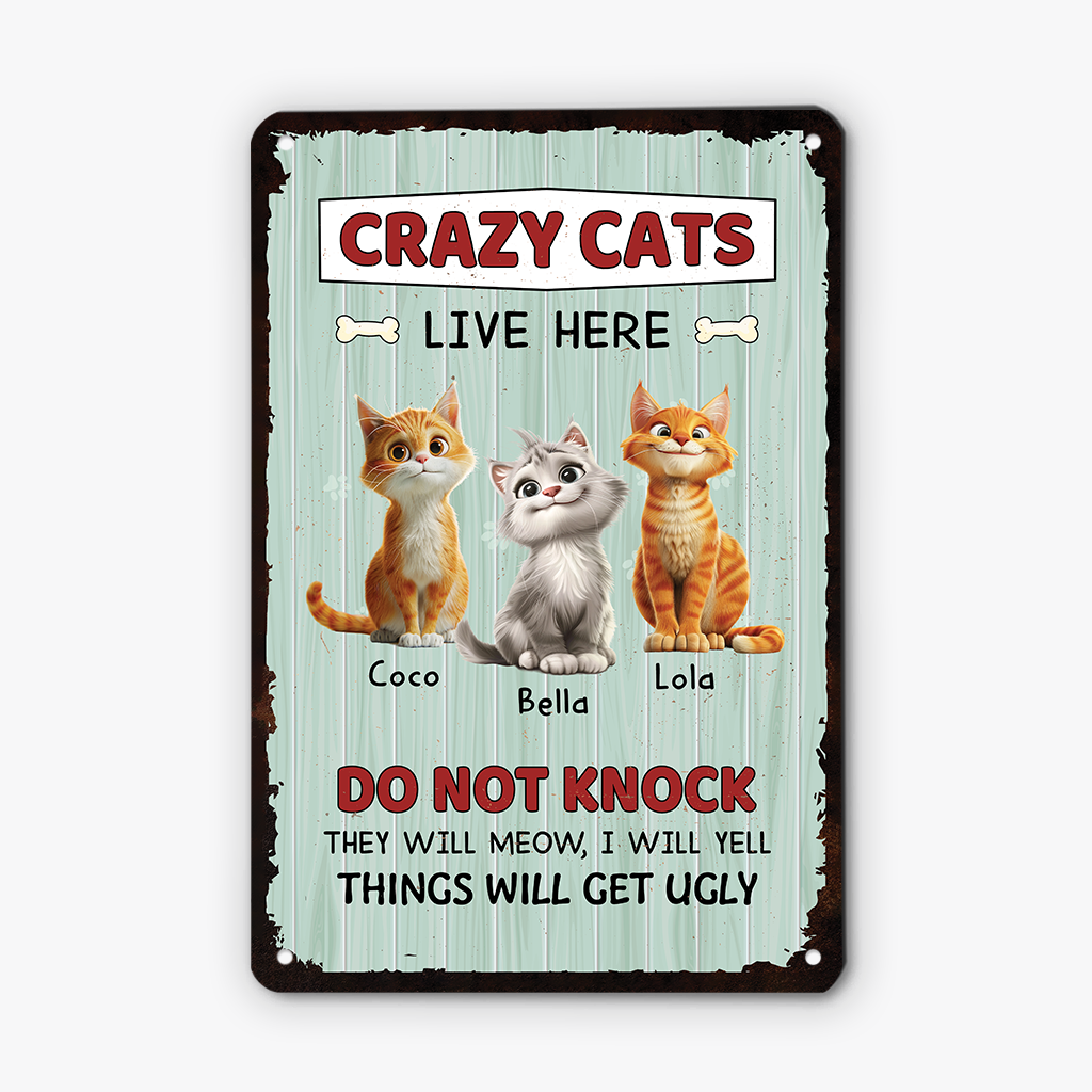 4164EUS1 custom metal signs funny cat gifts for cat lovers 4164E8T5D