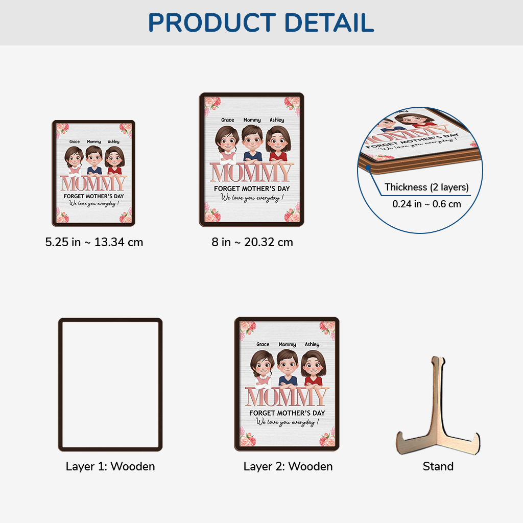 4172QUS3 personalized mom gifts everyday mummy wooden plaque 4172Q6T0A