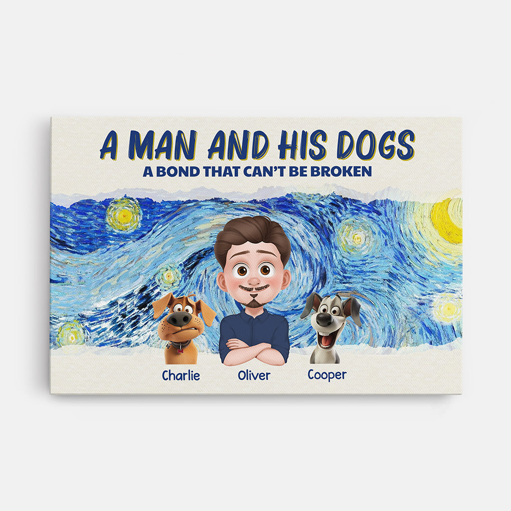 4180CUS1 personalized dog dad presents custom dog canvas prints_ 4180CTK5C