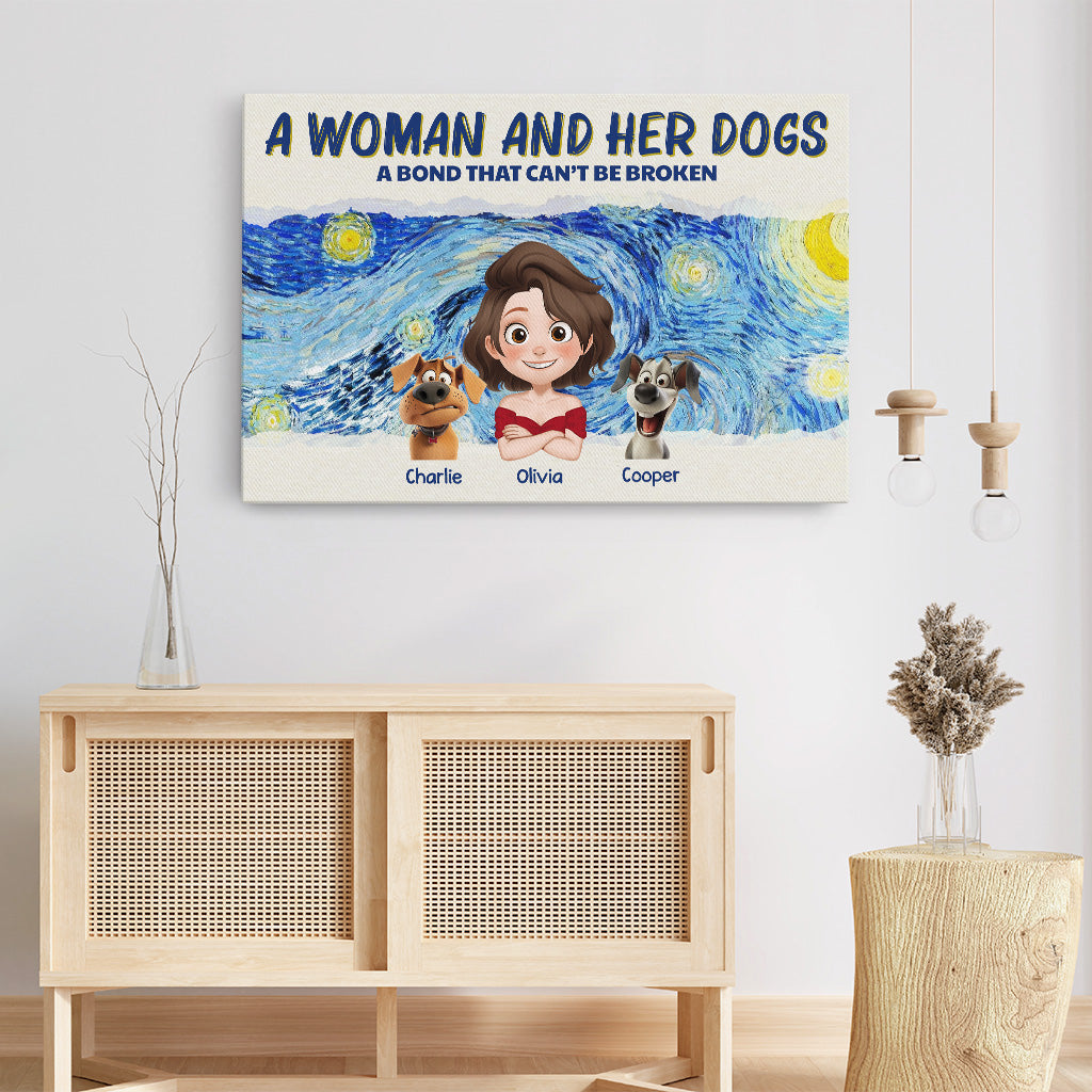 4180CUS3 personalized dog dad presents custom dog canvas prints_ 4180CTK5C