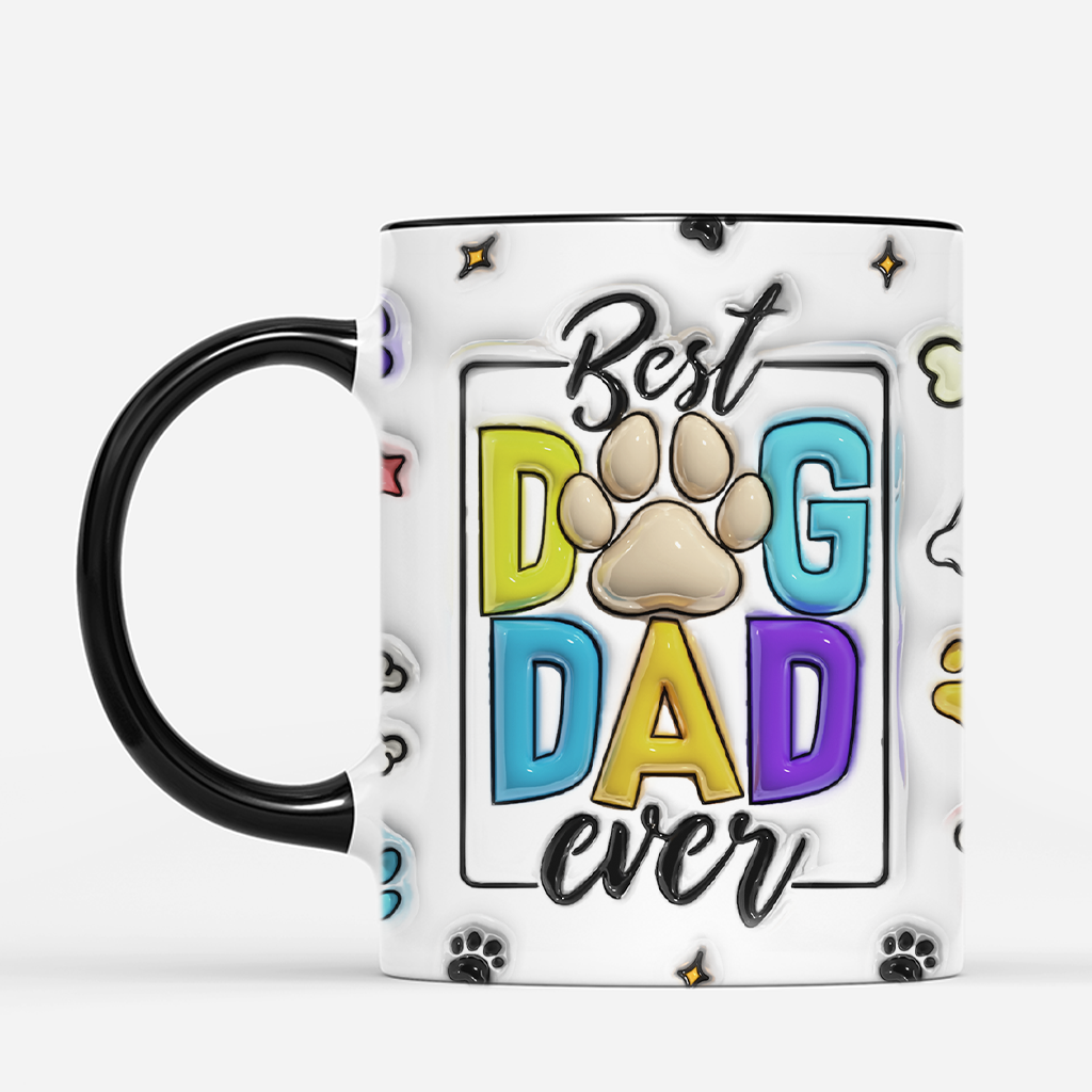 4195MUS2 3d printing effect personalized gift for dog lovers best dog dad ever mug  4195MKH5B