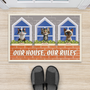 4198DUS2 personalized gifts for cat lover we rule the house doormat 4198DKH5D