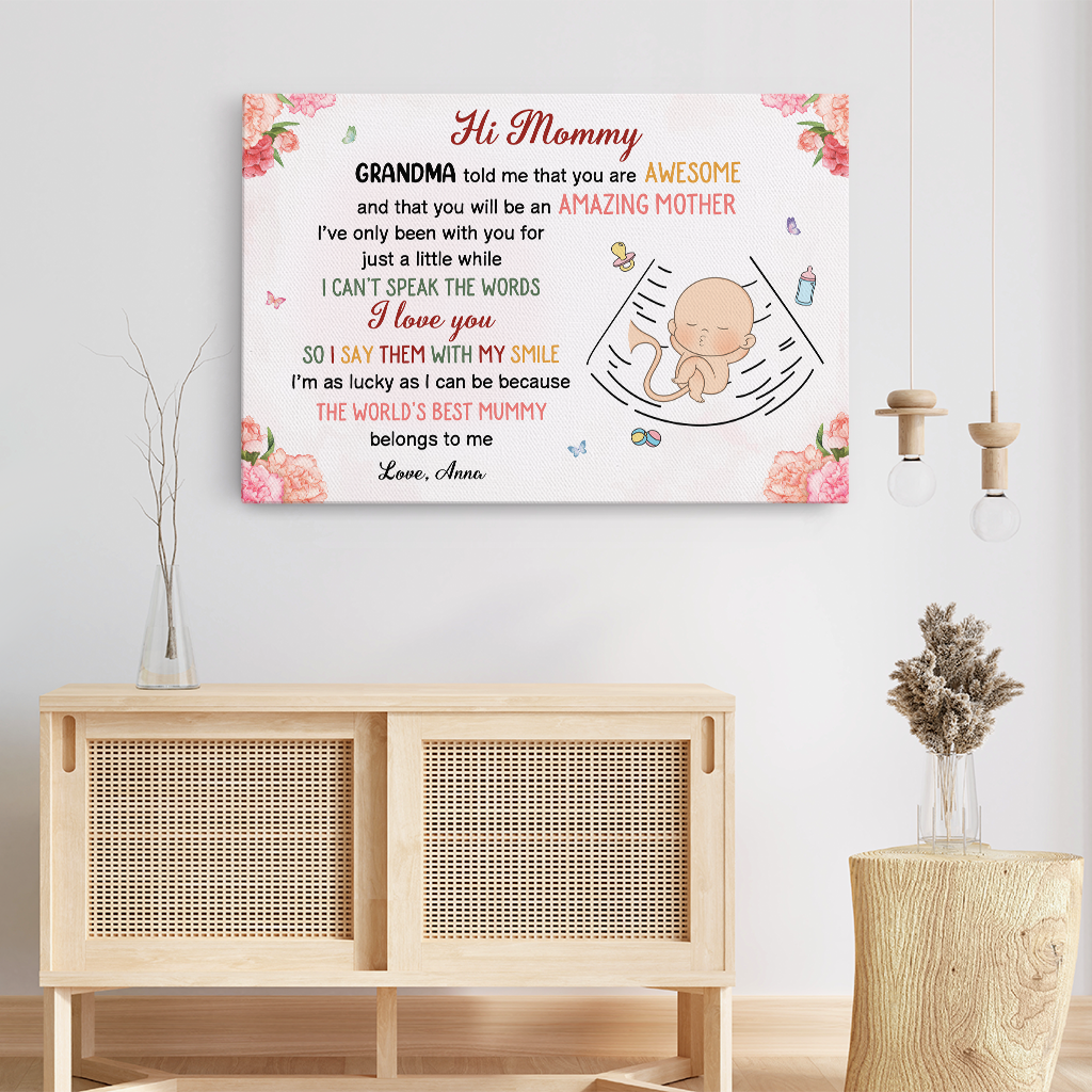 4226CUS3 custom canvas for mom_ mommy to be mothers day gifts_ 4226C8N8A