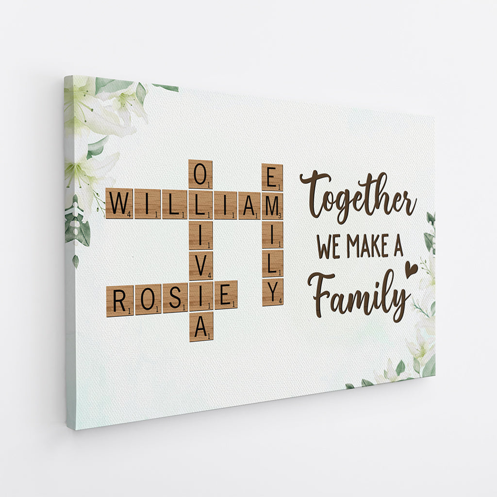 4227CUS2 together we make a family puzzle  customized canvas for parents grandparents 4227c8i5i