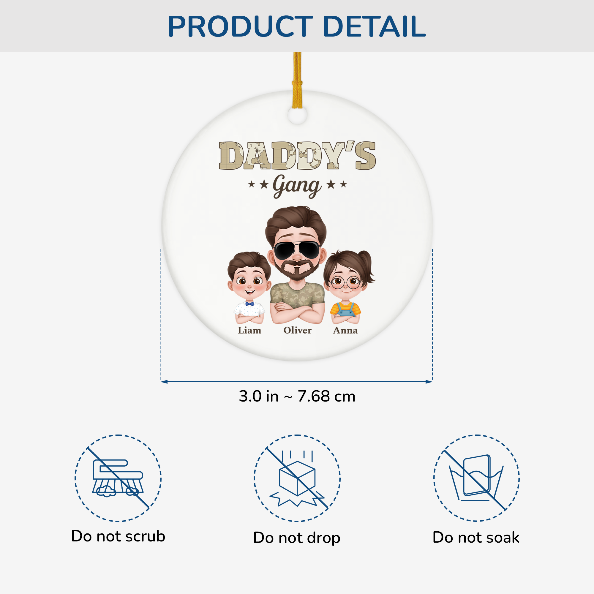 4231OUS3 personalized ceramic xmas ornaments christmas gifts for dad 4231O