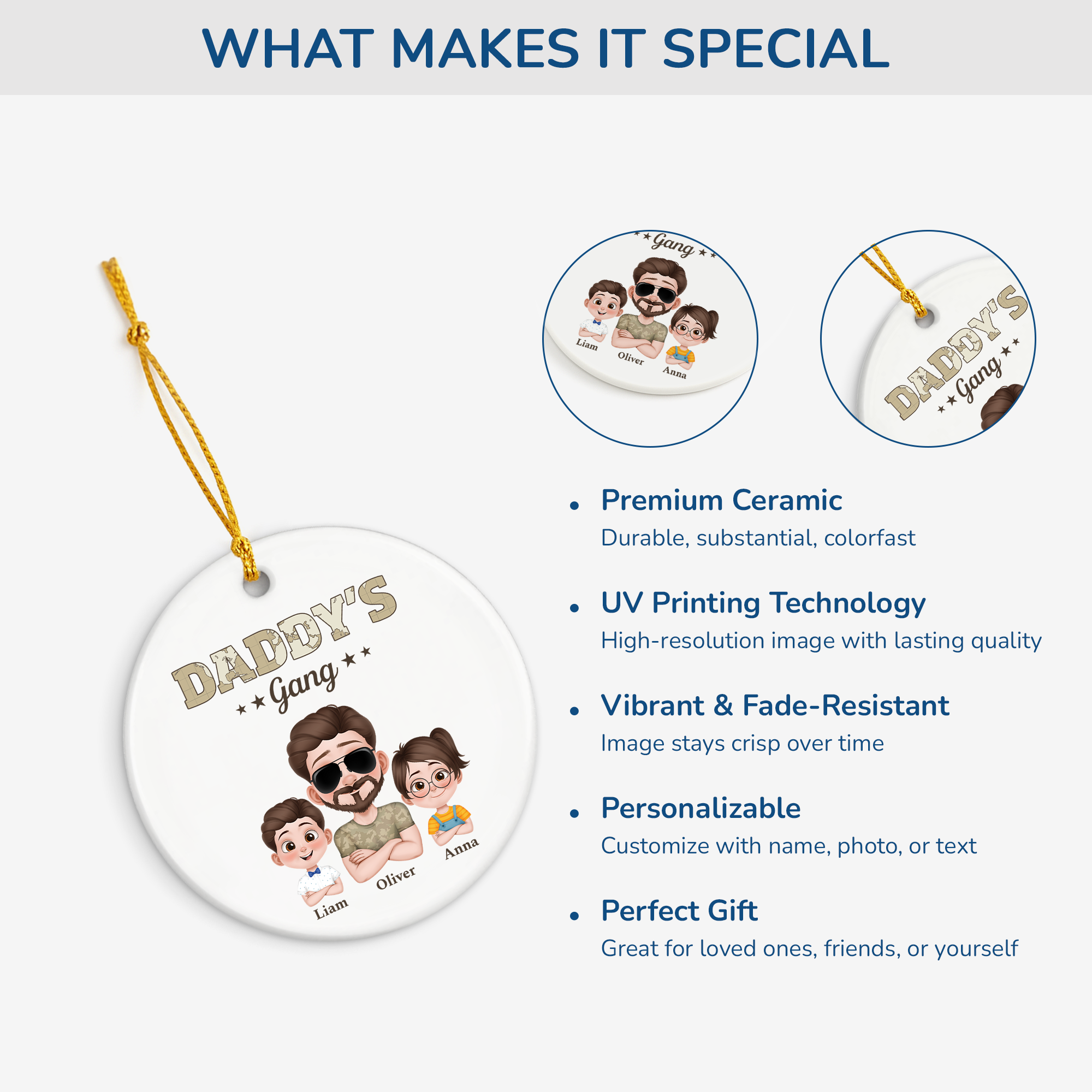 4231OUS4 personalized ceramic xmas ornaments christmas gifts for dad 4231O