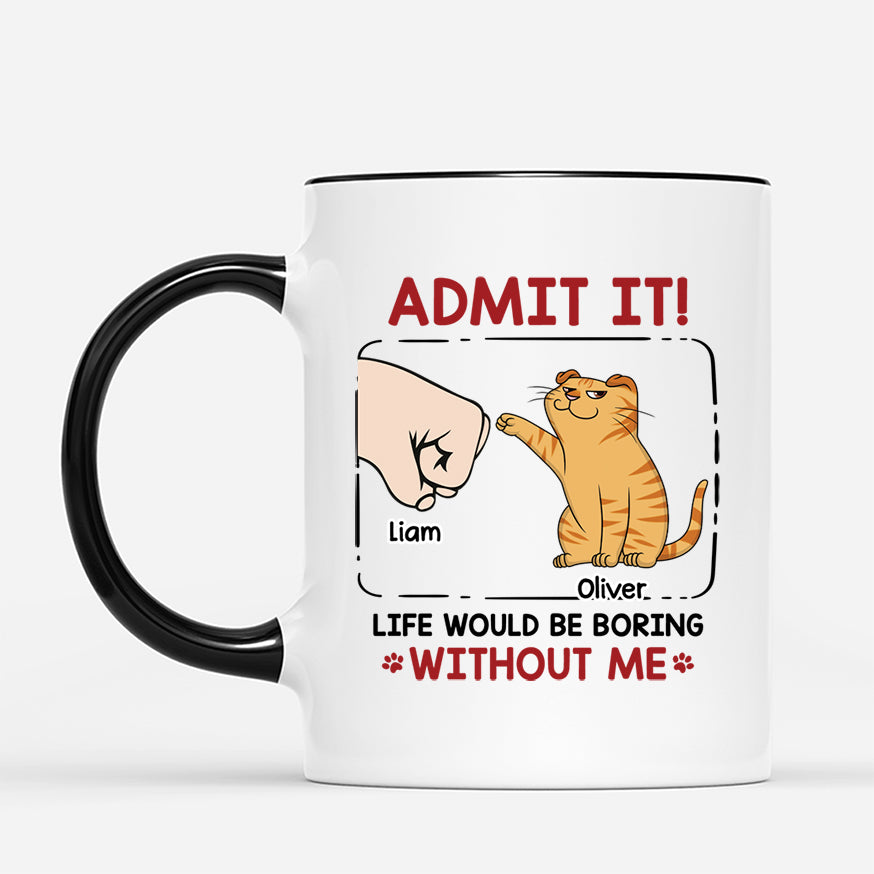 4234MUS2 personalized cat lover gifts boring without me mug 4234M3T3D