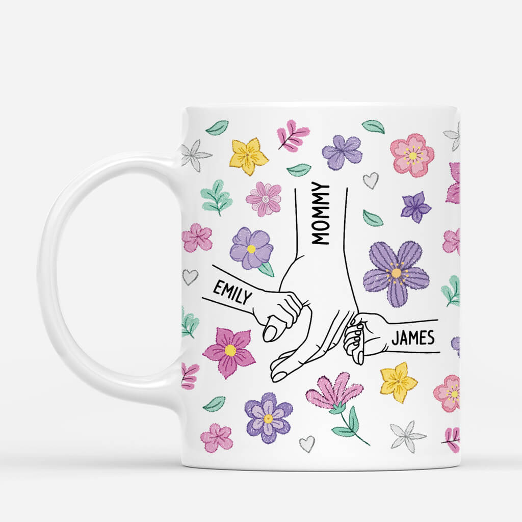 4256MUS1 personalised gifts for mothers day floral mug for mom grandma 4256M5M3A