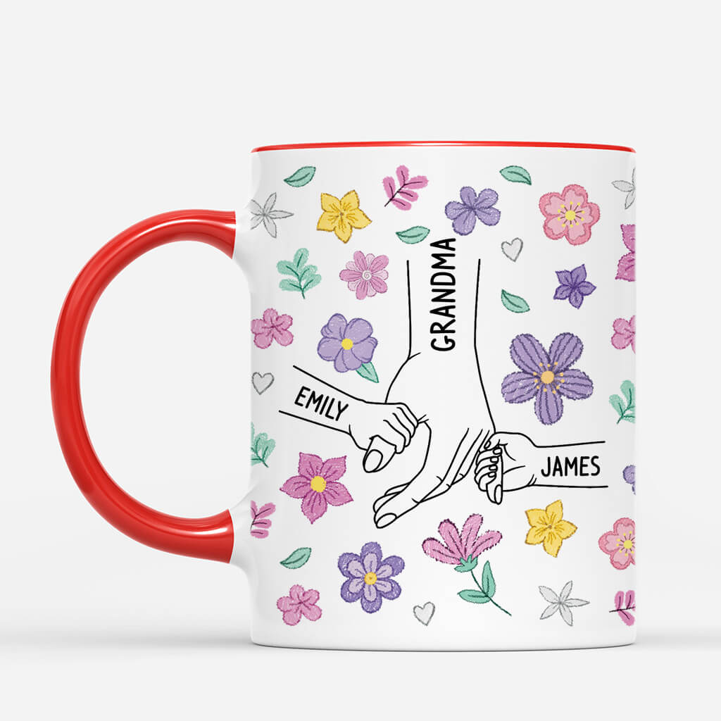 4256MUS2 personalised gifts for mothers day floral mug for mom grandma 4256M5M3A