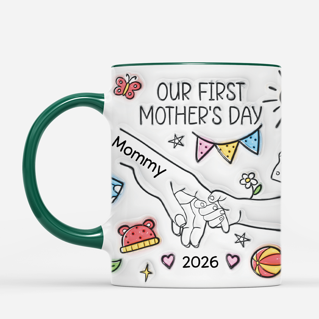 4259MUS2 3d printing effect personalized first mothers day gift_ our first mothers day_ mug 4259M8N5A