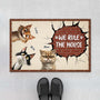 4264DUS1 custom cat doormat funny cat lover gifts we rule the house 4264DTT5D