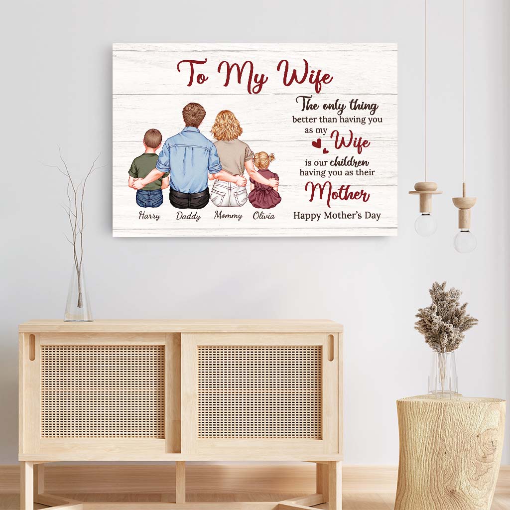 4270CUS3 personalized mothers day gifts for wife to my wife canvas 4270CTT5A