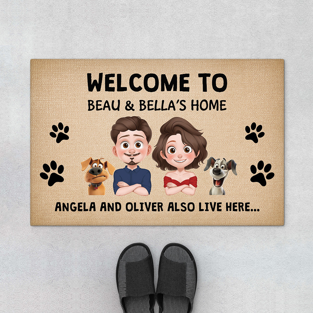 4275DUS1 personalized gifts for dog owners funny dogs welcome doormat_ 4275D8I0C