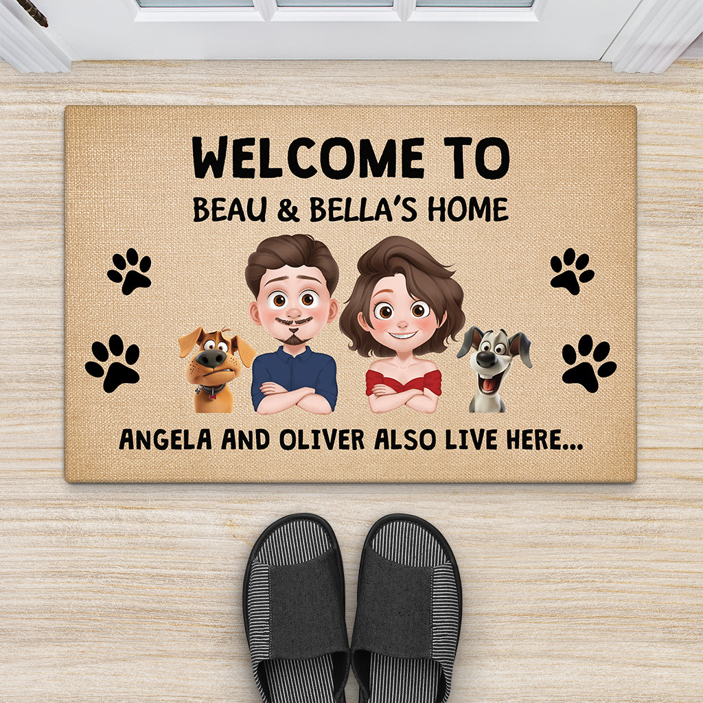 4275DUS4 personalized gifts for dog owners funny dogs welcome doormat_ 4275D8I0C