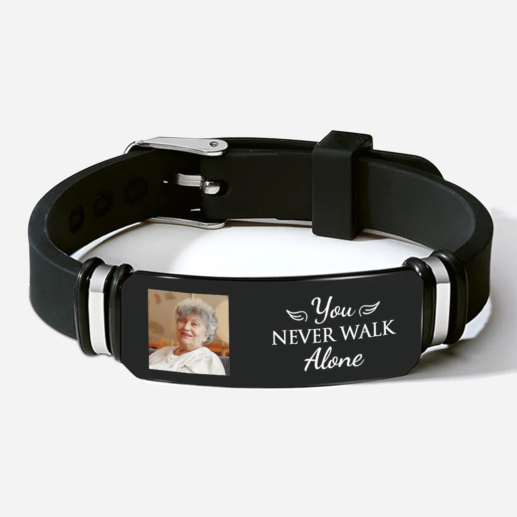 4289JUS1 personalized photo memorial gifts youll never walk alone bracelet_ 4289J5T5A