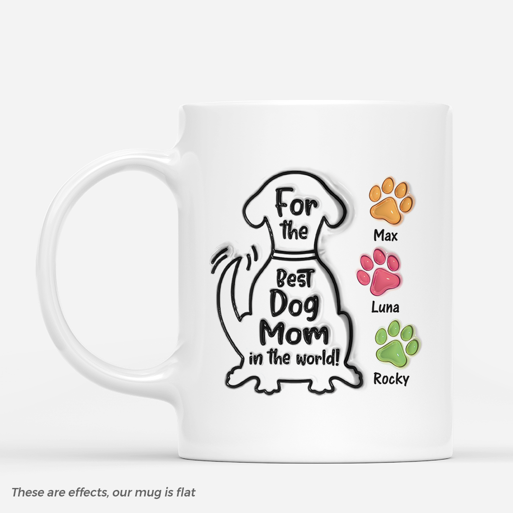 4313MUS1 3d printing effect personalized gifts for dog moms best dog mom mug_ 4313M