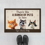 4327DUS1 personalized funny gifts for pet lovers bunch of pets welcome mat 4327D6T5D