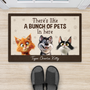 4327DUS2 personalized funny gifts for pet lovers bunch of pets welcome mat 4327D6T5D