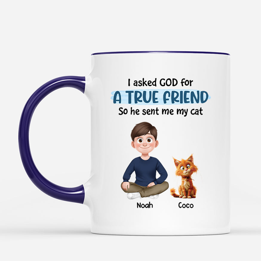 4329MUS2 personalized cat lover gifts true friend cat mug  4329M6K0D