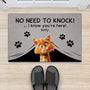 4334DUS2 funny personalized _cat gifts no need to knock cat doormat 4334D8Q5D