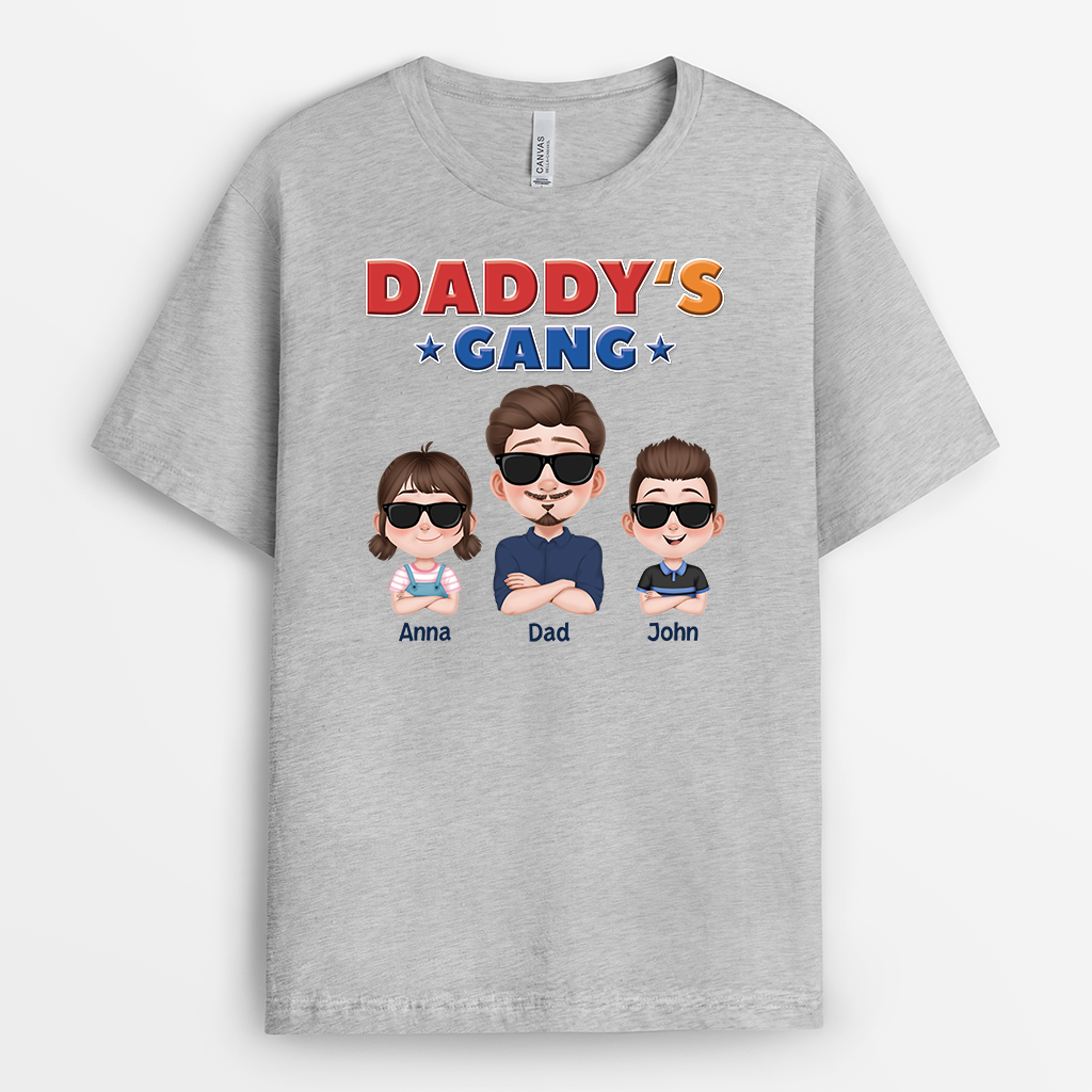 4341AUS1 personalized dad t shirt daddys gang 4341A9H0B