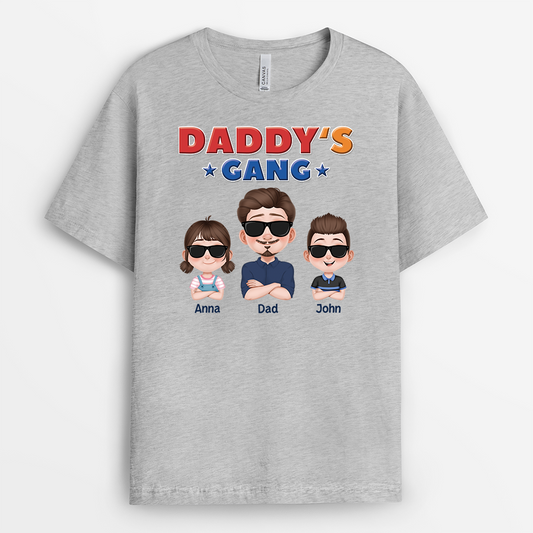 4341AUS1 personalized dad t shirt daddys gang 4341A9H0B