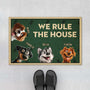 4344DUS1 funny personalized gifts we rule the house dog welcome mat  4344DTT5C