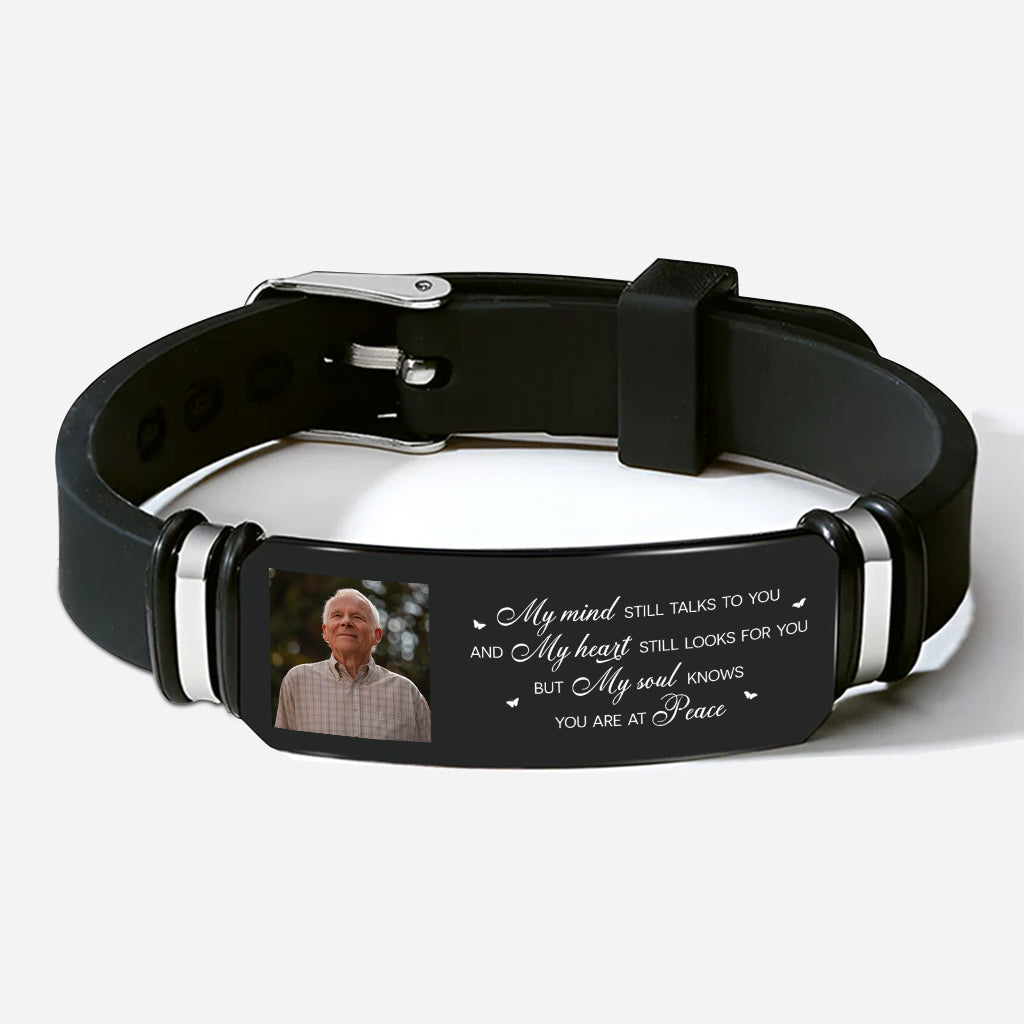 4348JUS1 personalized photo bracelet_ memorial gifts for loss of father 4348J8T5K