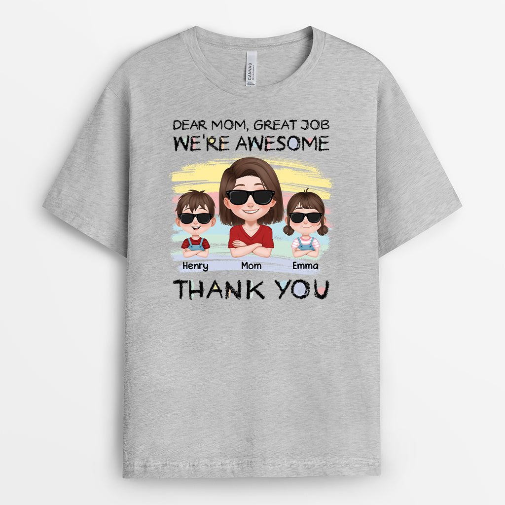 4349AUS2 personalized dad shirts dear dad great job were awesome 4349AKH0B