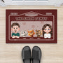 4359DUS2 personalized gifts for family with cat cat welcome doormat_ 4359DKQ5D