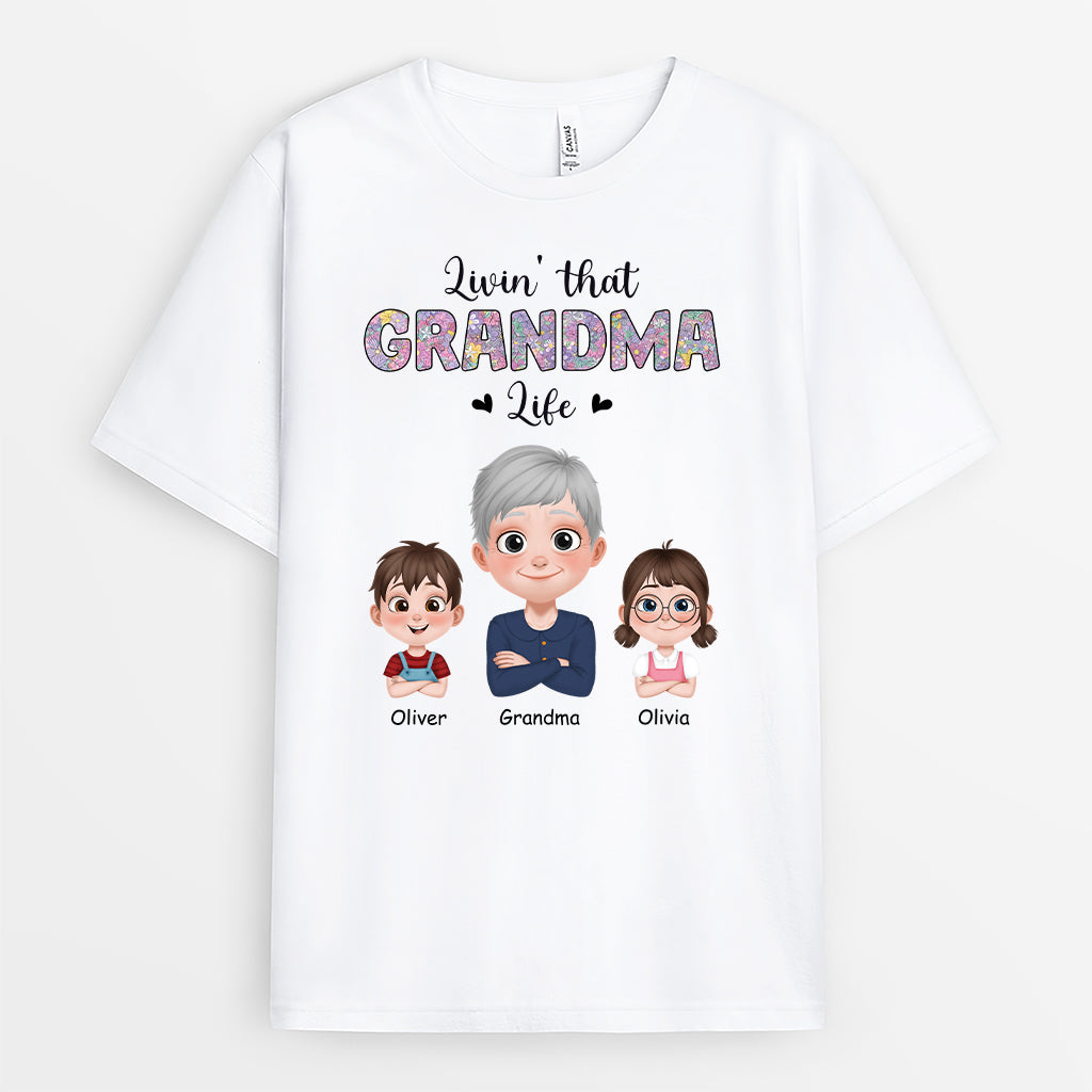 4368AUS1 personalized grandma shirts livin that grandma life 4368AK4NA