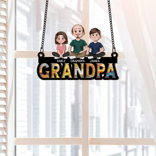 4374UUS2 personalized window hanging suncatcher ornament gift for dad 4374U6MNB