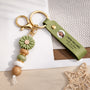 4412MUS2 uv printed daisy beaded keychain personalized photo gifts for friends 4412mj8p5f