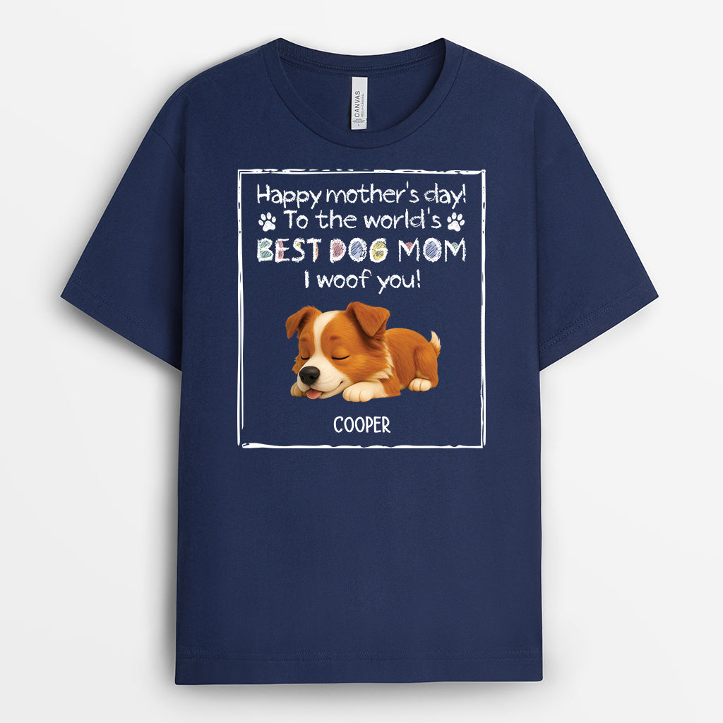 4419AUS2 personalized fathers day gifts worlds best dog dad t shirt 4419AKM5C