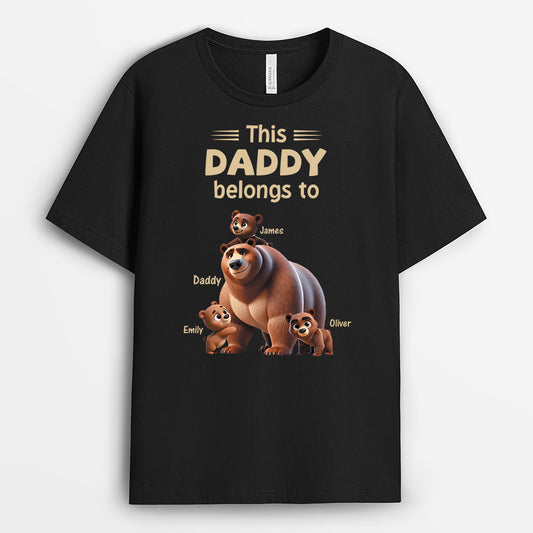 4447AUS1 custom gifts for dad papa bear shirt this dad belongs to 4447ATM5B