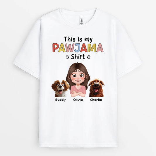4466AUS1 personalized dog mom gifts cute pawjama shirt with dogs 4466AKK0C