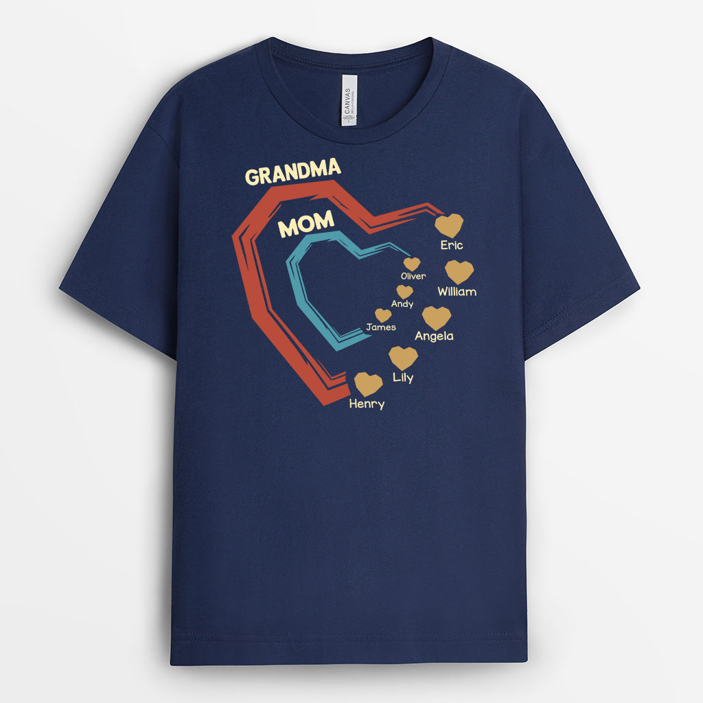 4492AUS2 custom fathers day gifts dad grandpa shirt_ with handprints 4492A