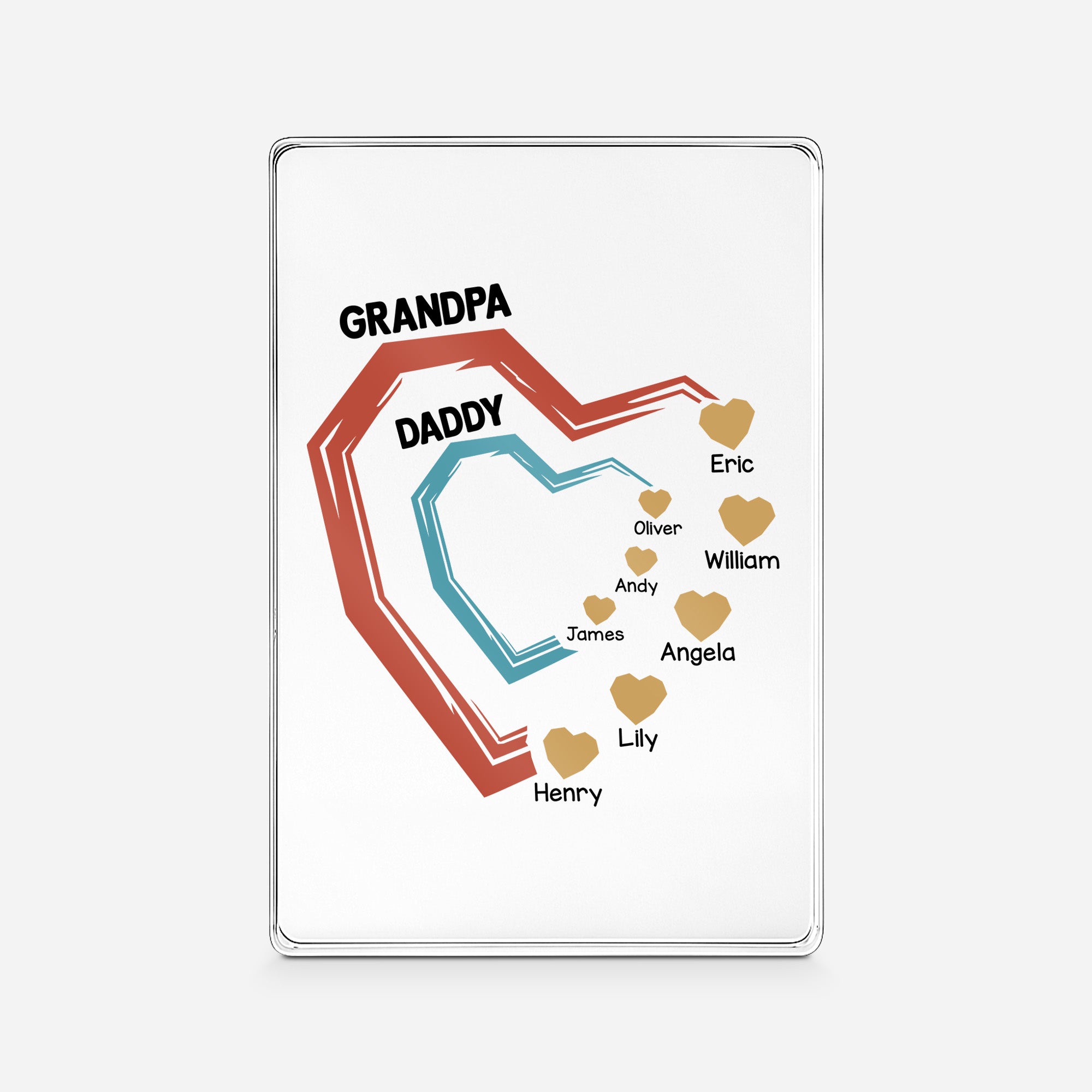 4492RUS1 personalized rectangle acrylic plaque unique grandpa gifts 4492RTMAB