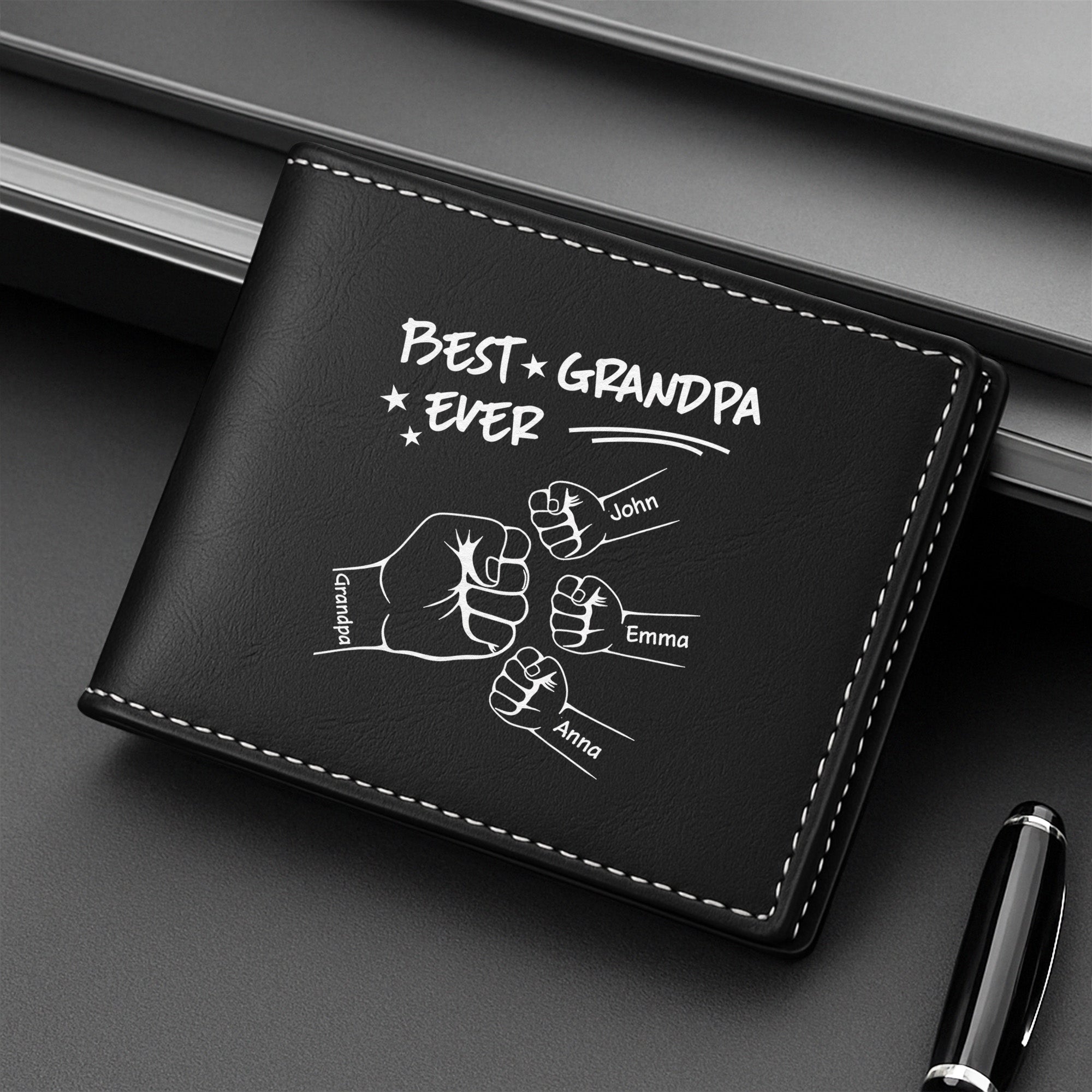 4493JUS2 personalized dad wallets best dad ever gifts 4493j3v8b