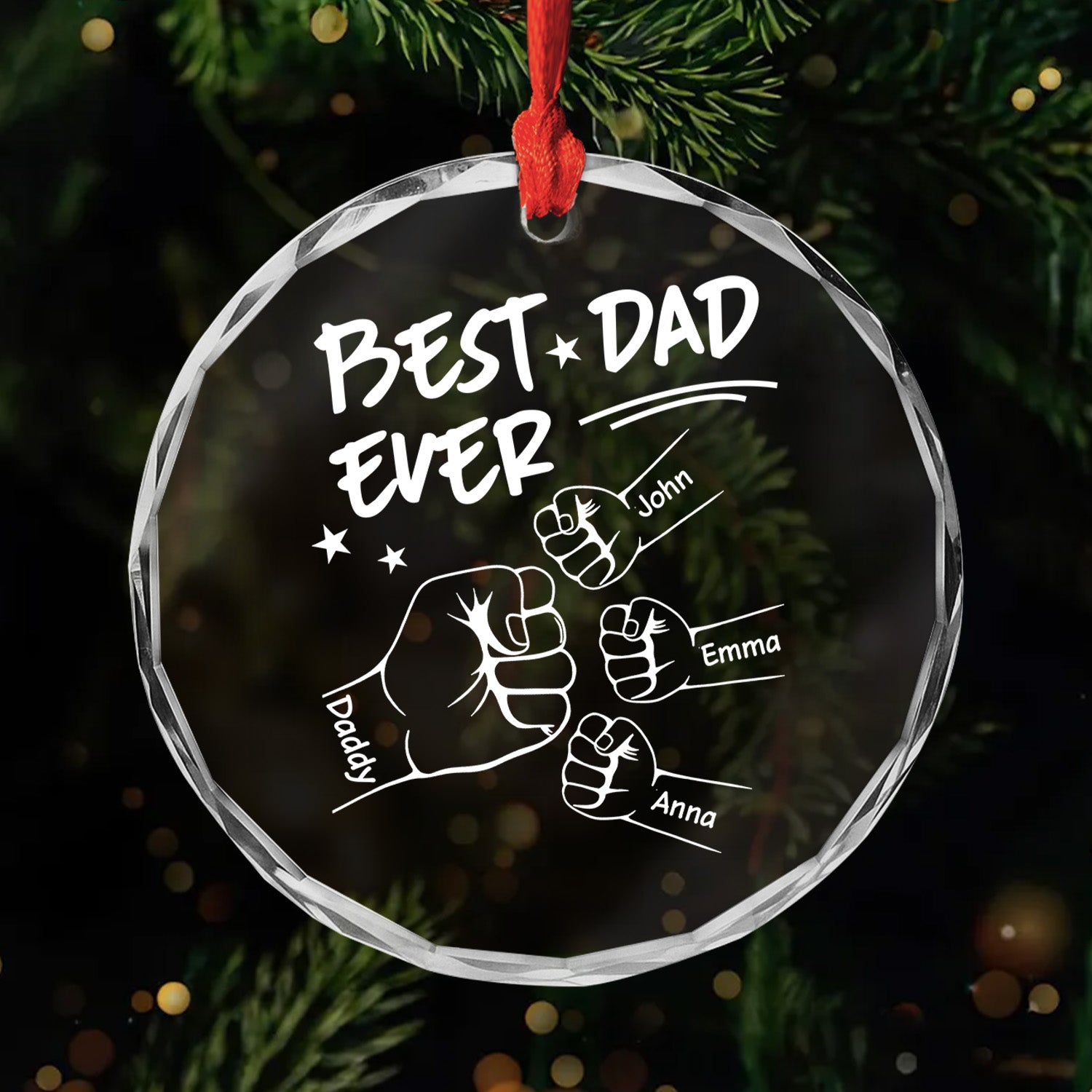 4493OUS1 personalized glass ornaments best dad ever gifts 4493o3v8b