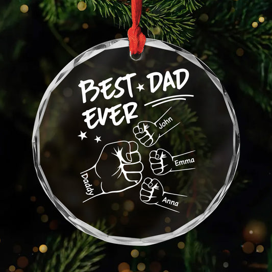 4493OUS1 personalized glass ornaments best dad ever gifts 4493o3v8b