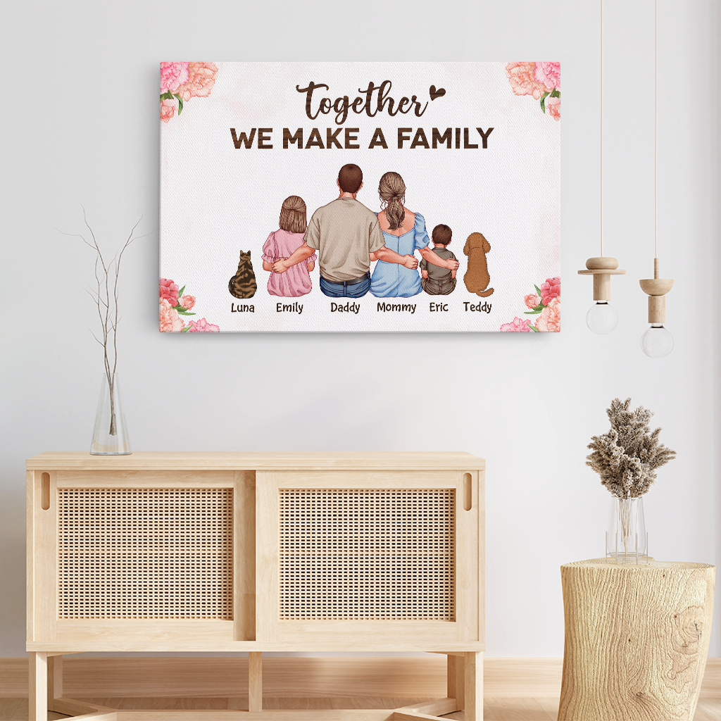 Custom Family Canvas Prints - Together We Make A Family - Personal Chic