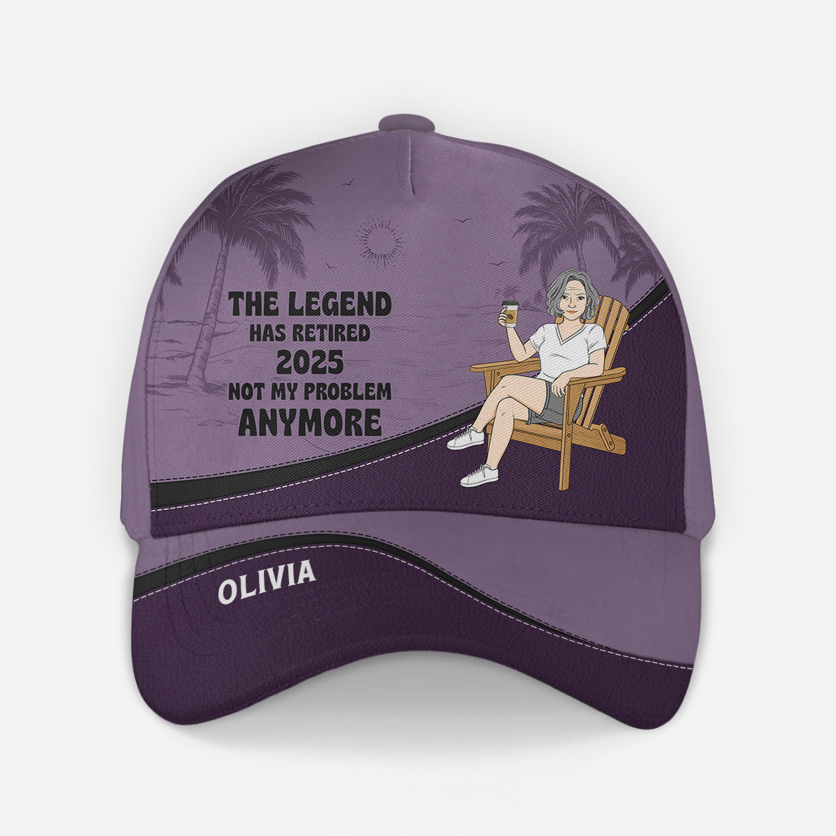 4508JUS2 personalized caps for men retirement gifts the legend has retired 4508JTQMB