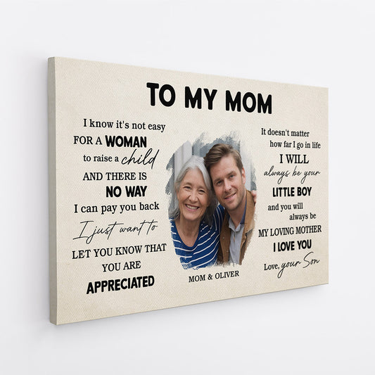 4515CUS2 customized fathers day gifts to my dad canvas from son_ 4515C6QNB